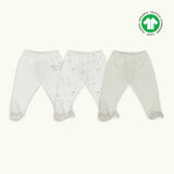 Bear & Apple 3-Piece Organic Cotton Footed Trousers