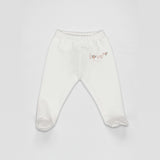 Flowery Love 3-Piece Organic Cotton Footed Trousers