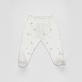 Flowery Love 3-Piece Organic Cotton Footed Trousers