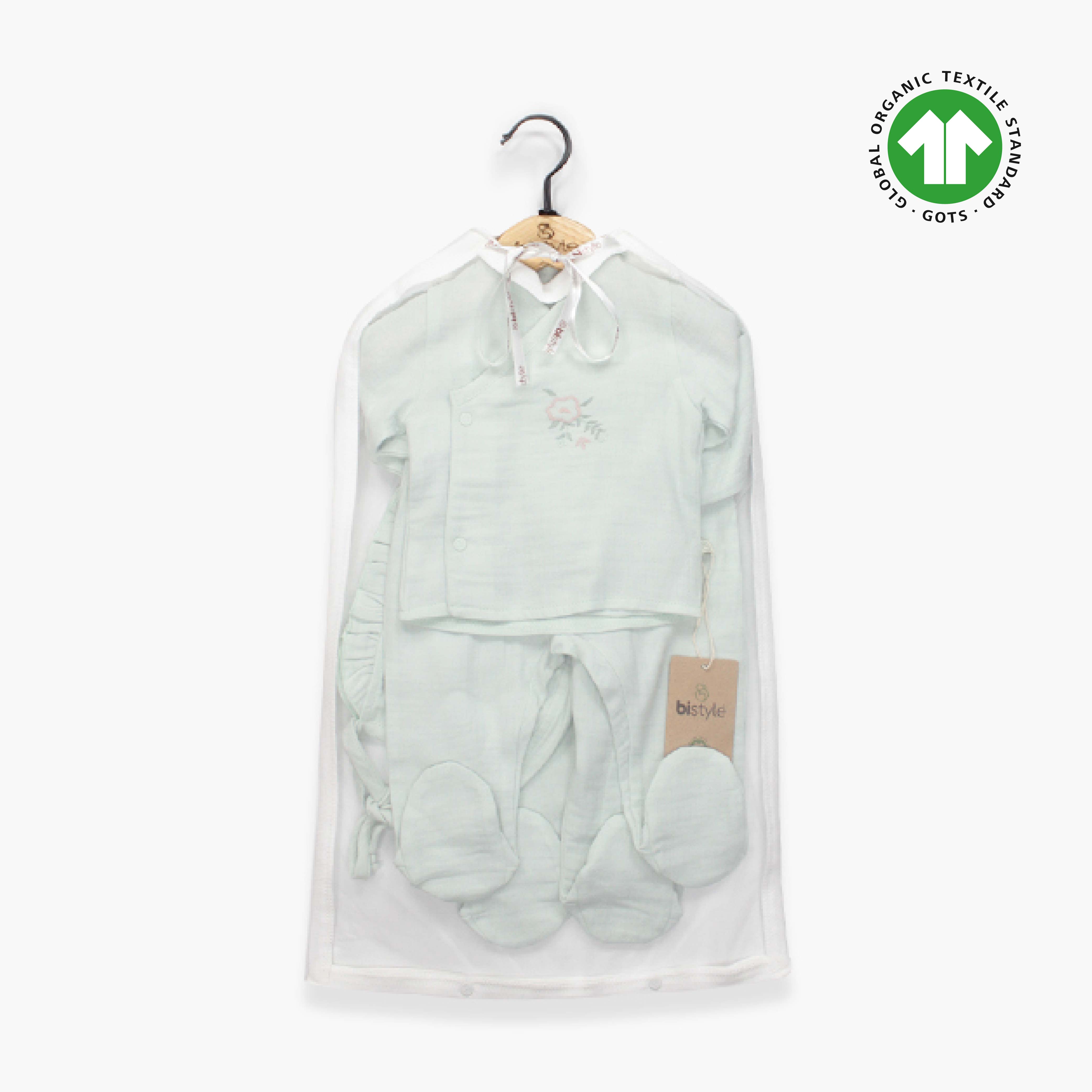 Flower & Sage 4-Piece Organic Cotton Baby Wear