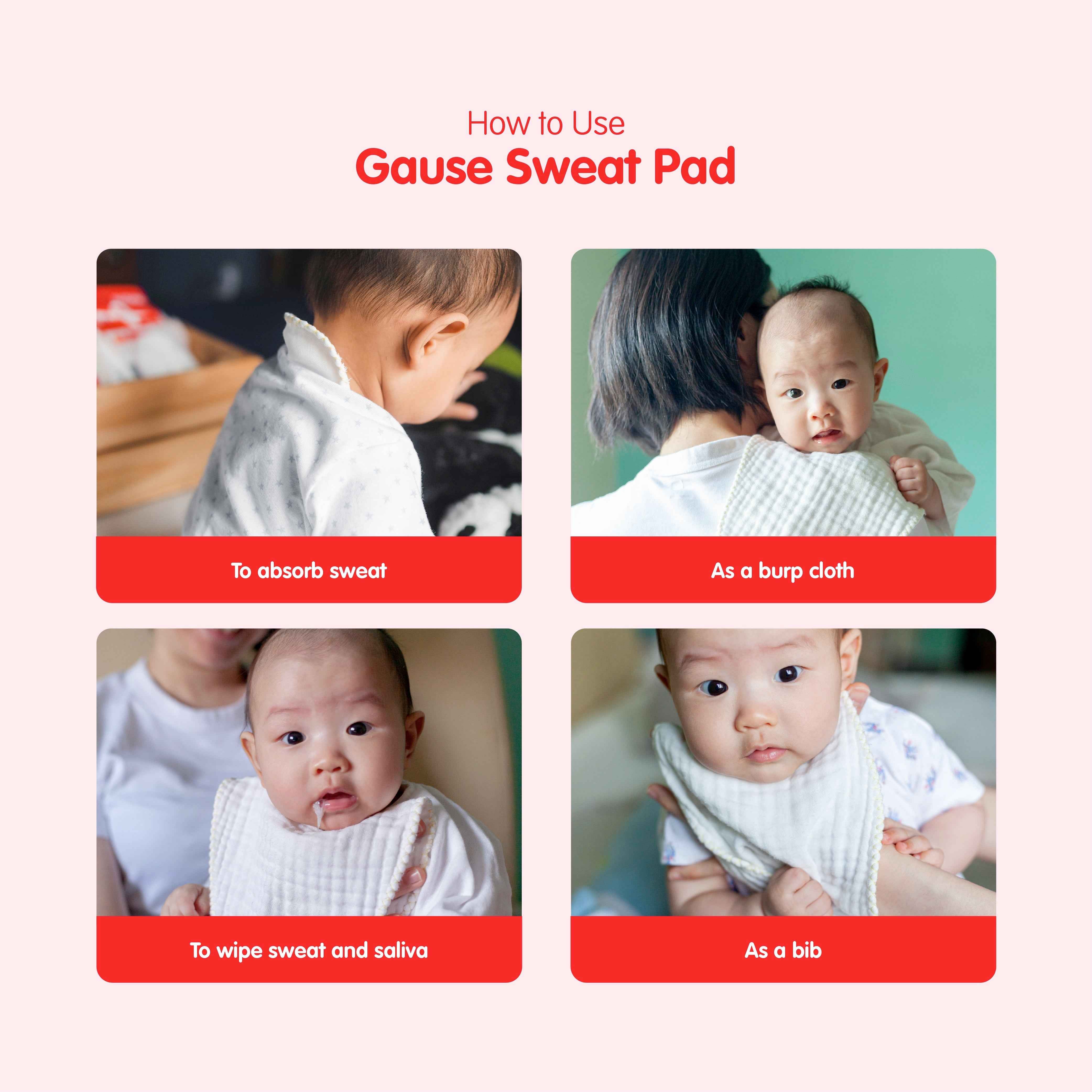 Gauze Sweat Pad 3pcs